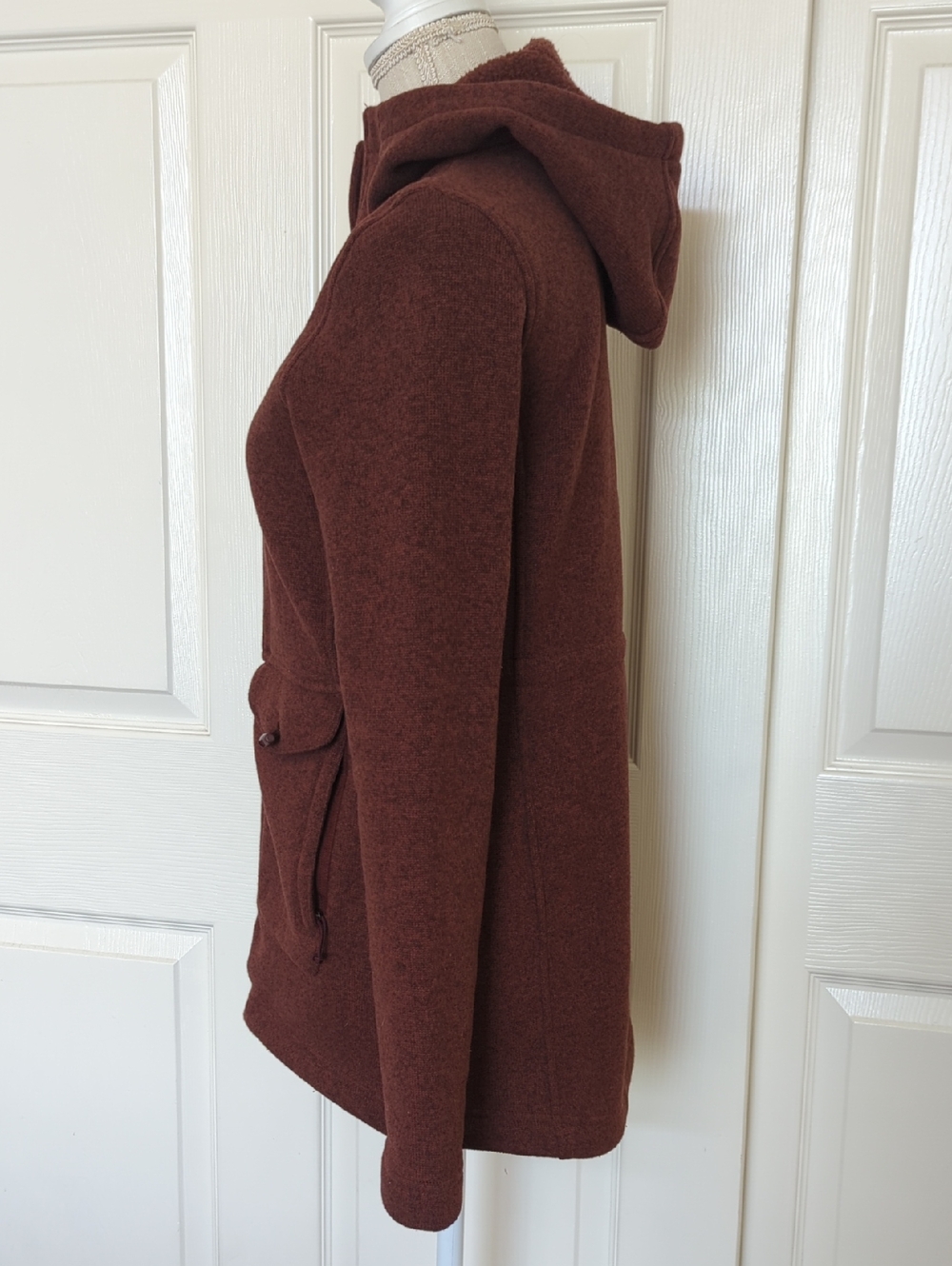 The North Face Crescent Parka Fleece Jacket in Red/Brown Tone - Picture 4 of 7